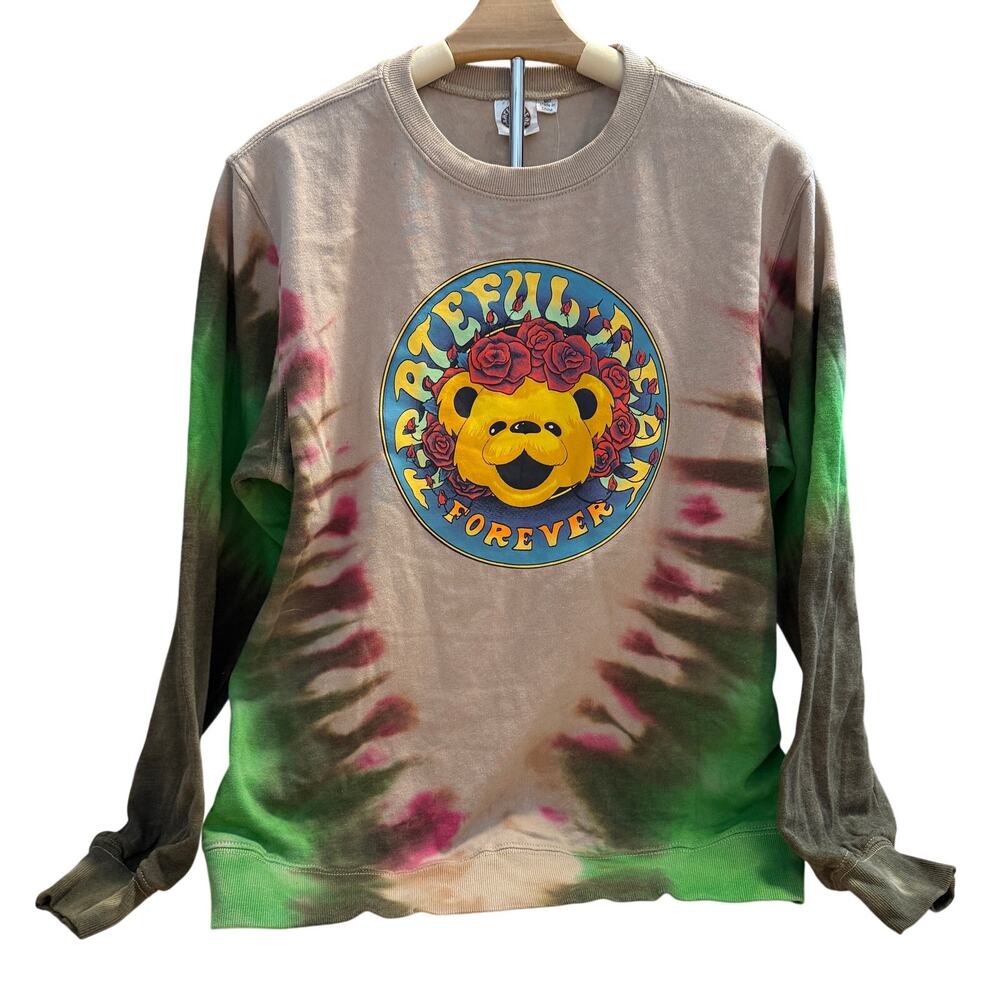 Grateful Dead Women's Teddy Graphic Tie-Dye Sweatshirt - Size Medium - NWT